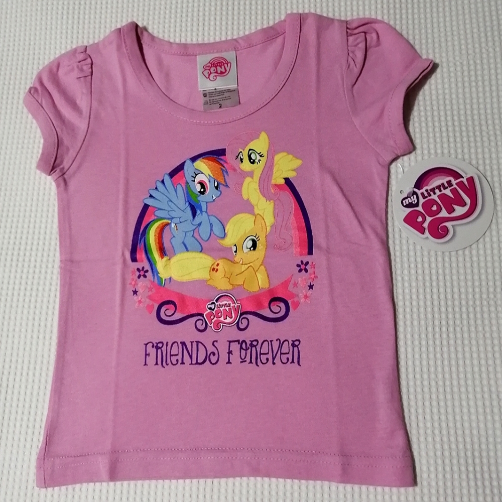 🔥SALE🔥 My Little Pony "Friends Forever" Toddler Girl's T-shirt Tee NWT Size 2